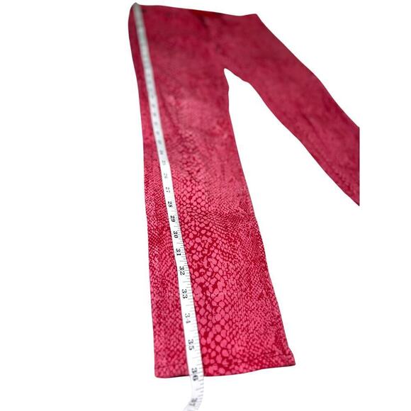 Adriano Goldschmied Pink Animal Print Leggings, Slim Fit Jeans, Women's Size 27 - Picture 5 of 8